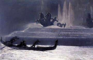 The Fountains at Night Worlds Columbian Exposition Realism marine painter Winslow Homer Oil Paintings